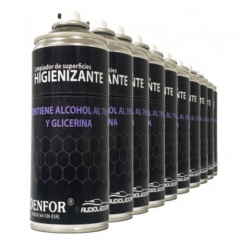 Kit 10 spray desinfetante, 400ml - Limpador de superfícies, protege os teus