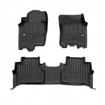 Tapetes 3D feitos em borracha Premium para Nissan Navara IV pickup (2014 - 2022)