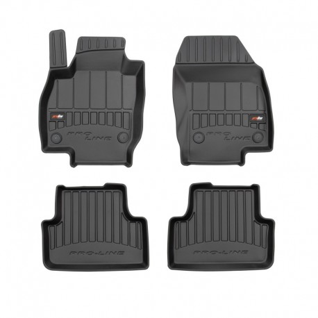 Tapetes 3D de borracha Premium tipo balde para Volkswagen T-Cross, crossover (2018 - )