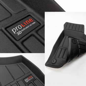 Tapetes 3D de borracha Premium tipo balde para Kia Proceed III shooting brake (2018 - )