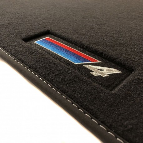 Esteiras Do Assoalho Do Carro Velour Logo Para BMW Serie 4 G24 Gran Coupé (2022-)